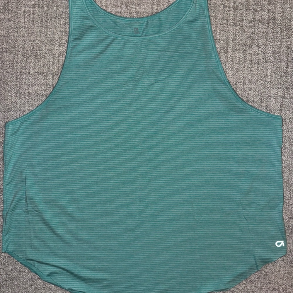 GAP Blue and White Striped Sleeveless Athletic Tank